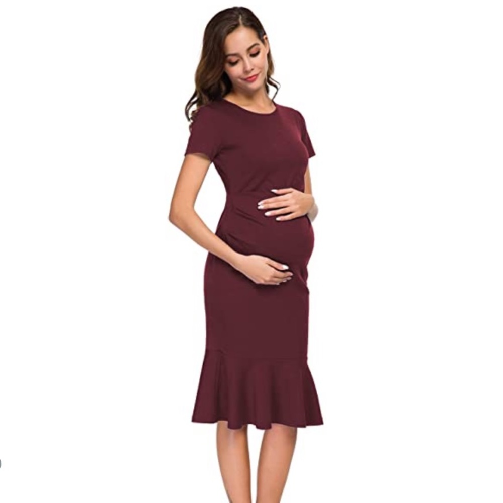 Fit and flare maternity dress